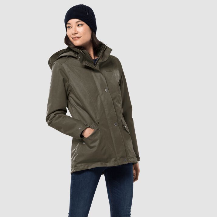 Chamarra Invierno Jack Wolfskin Park Avenue Mujer Verdes Oscuro Mexico-8912374